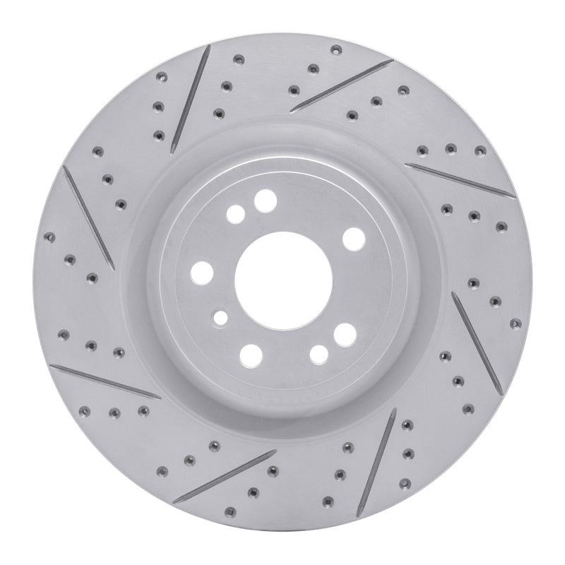 R1 13-19 Mercedes-Benz GL350 Front Left Drilled & Slotted Geo-Carbon Rotor