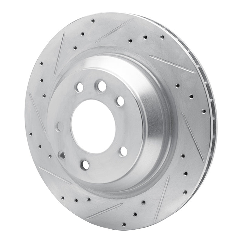 DFC 05-18 Porsche Cayenne Rear Left Drilled & Slotted Silver Brake Rotor