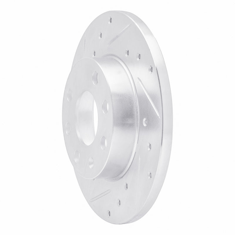 DFC 88-89 Pontiac LeMans Front Right Drilled & Slotted Silver Brake Rotor