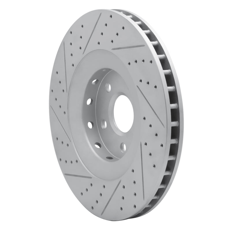 R1 09-15 Cadillac Cts Front Right Drilled & Slotted Geo-Carbon Rotor