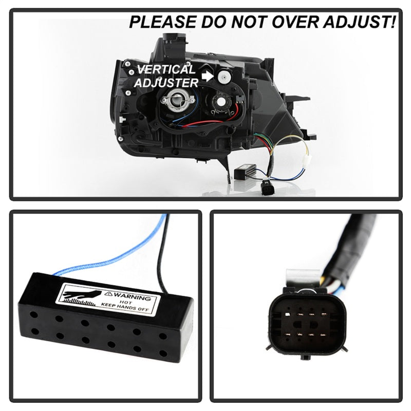 xTune 14-18 Chevy Impala (Excl Limited) DRL Halogen Projector Headlights - Chrm (PRO-JH-CIM15-LB-C)