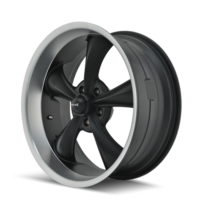 Ridler 695 20x8.5 / 5x127 BP / 0mm Offset / 83.82mm Hub Matte Black Machined Wheel