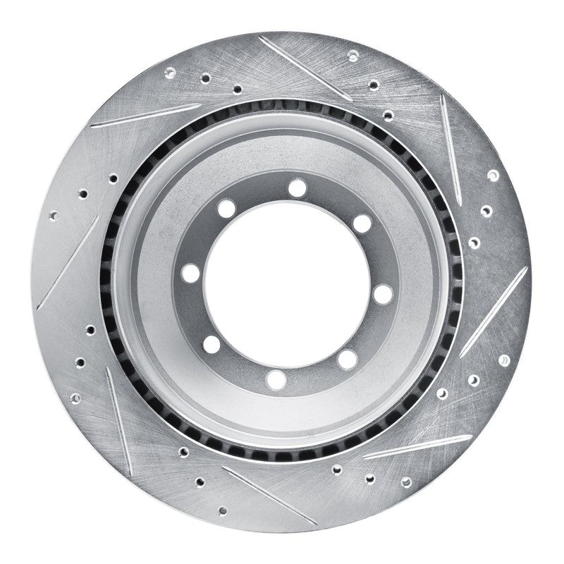 R1 08-19 Ford E-350 Super Duty Rear Left Drilled & Slotted Silver Brake Rotor