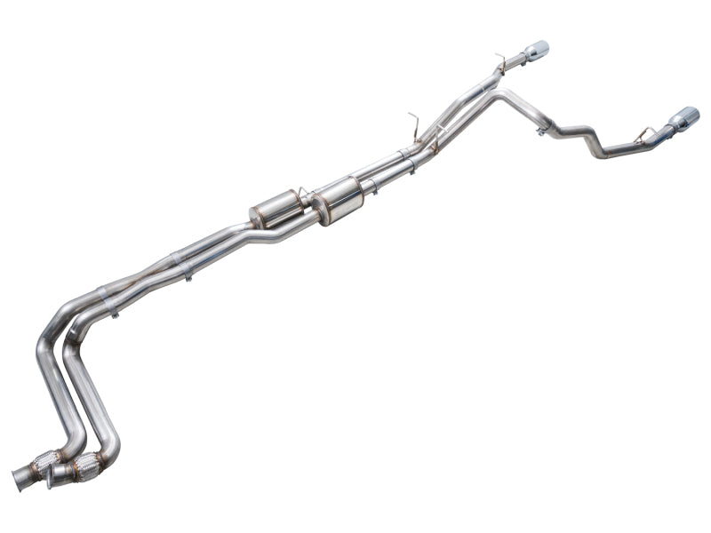 AWE Tuning 2025+ RAM 1500 3.0TT Rebel 0FG Cat-Back Exhaust w/ Chrome Silver Tips