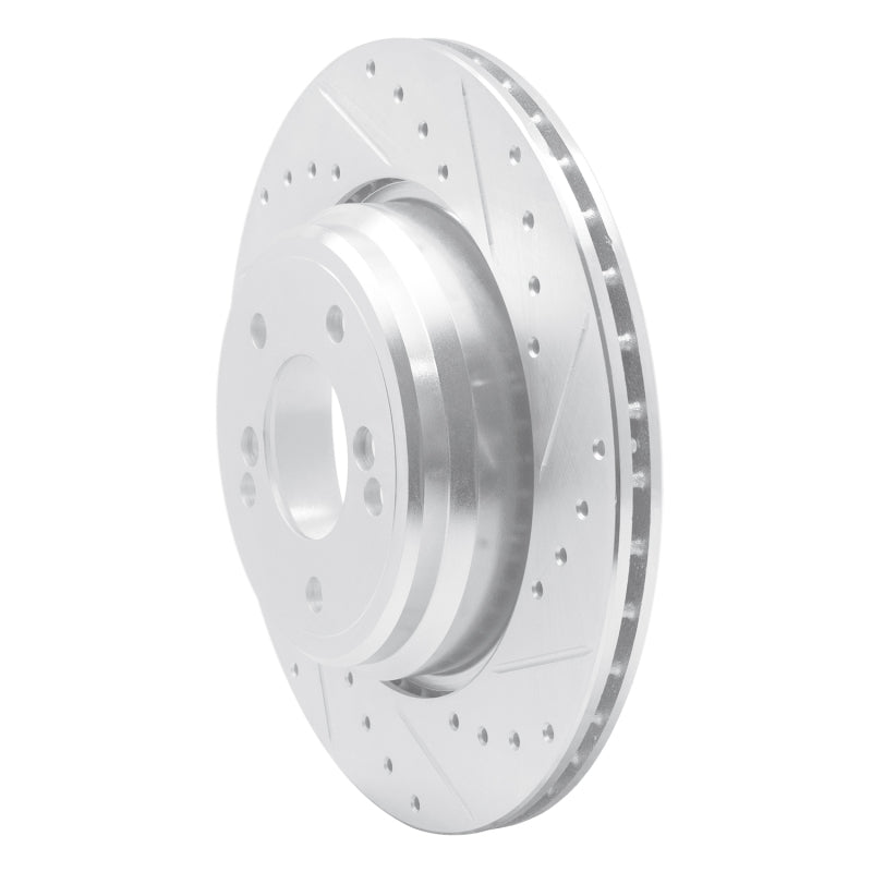 R1 00-06 BMW M5 Rear Right Drilled & Slotted Silver Brake Rotor