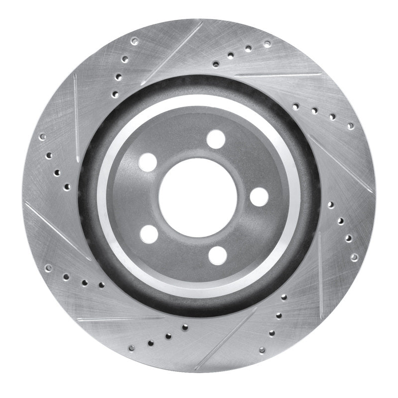 DFC 05-23 Chrysler 300 Rear Left Drilled & Slotted Silver Brake Rotor
