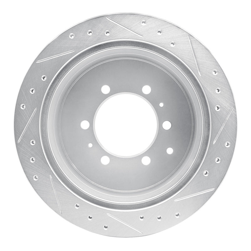 DFC 93-97 Lexus LX450 Rear Left Drilled & Slotted Silver Brake Rotor