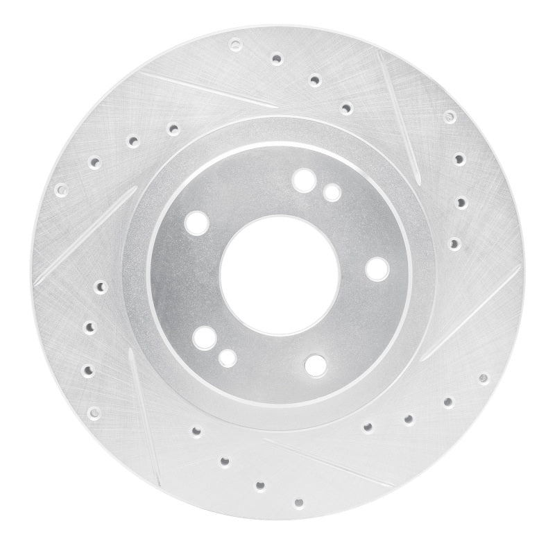 DFC 91-93 Dodge Stealth Front Right Drilled & Slotted Silver Brake Rotor