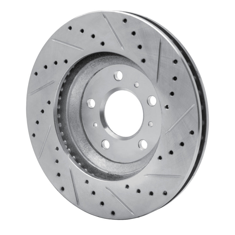 R1 06-16 Buick Lucerne Front Left Drilled & Slotted Silver Brake Rotor