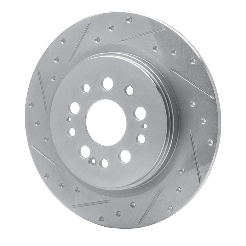 DFC 17-25 Acura RDX Rear Left Drilled & Slotted Silver Brake Rotor