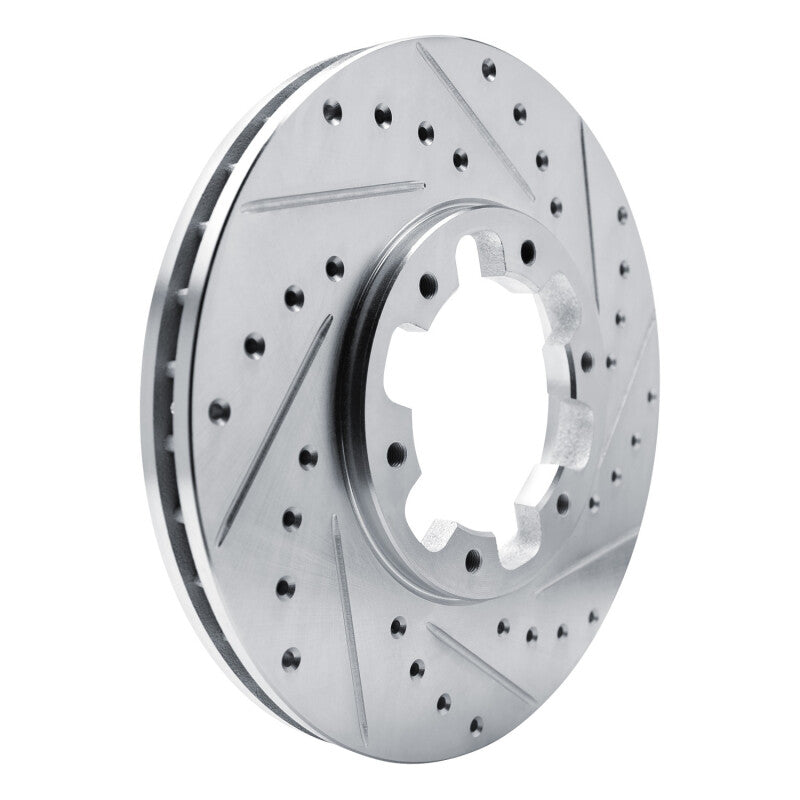 R1 96-04 Infiniti QX4 Front Right Drilled & Slotted Silver Brake Rotor