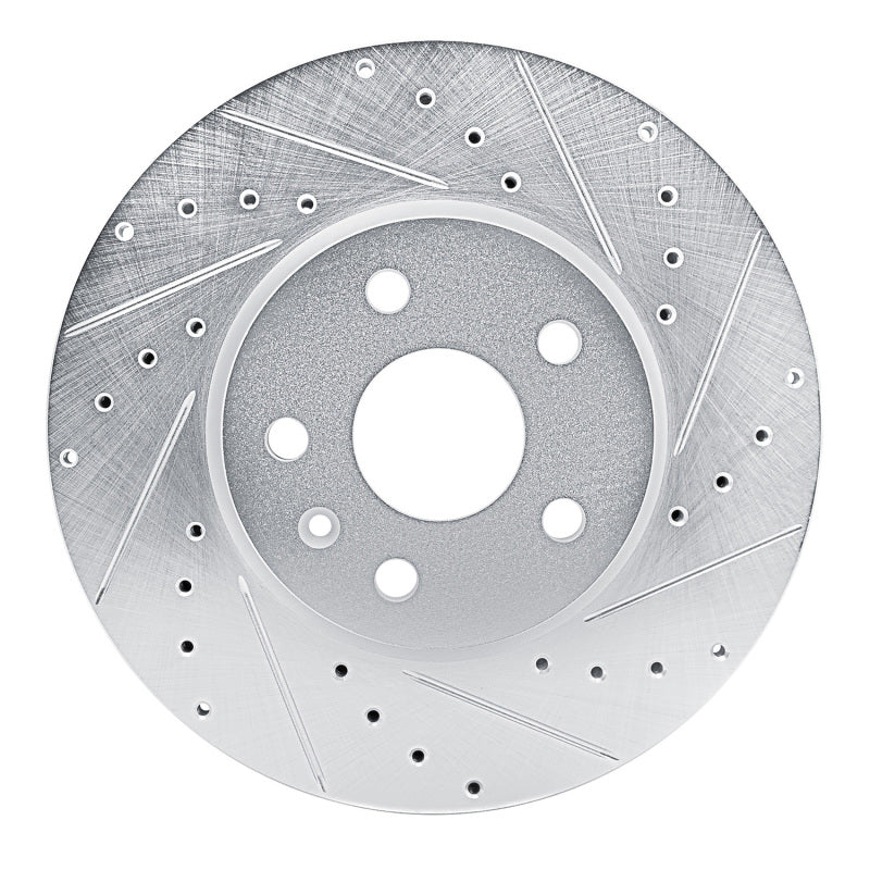 R1 19-25 Buick Envision Front Right Drilled & Slotted Silver Brake Rotor