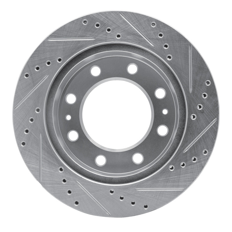 DFC 92-00 Chevrolet K3500 Front Left Drilled & Slotted Silver Brake Rotor