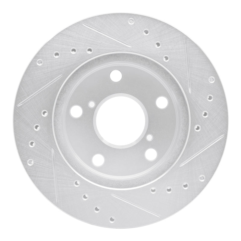 DFC 91-95 Toyota MR2 Front Left Drilled & Slotted Silver Brake Rotor