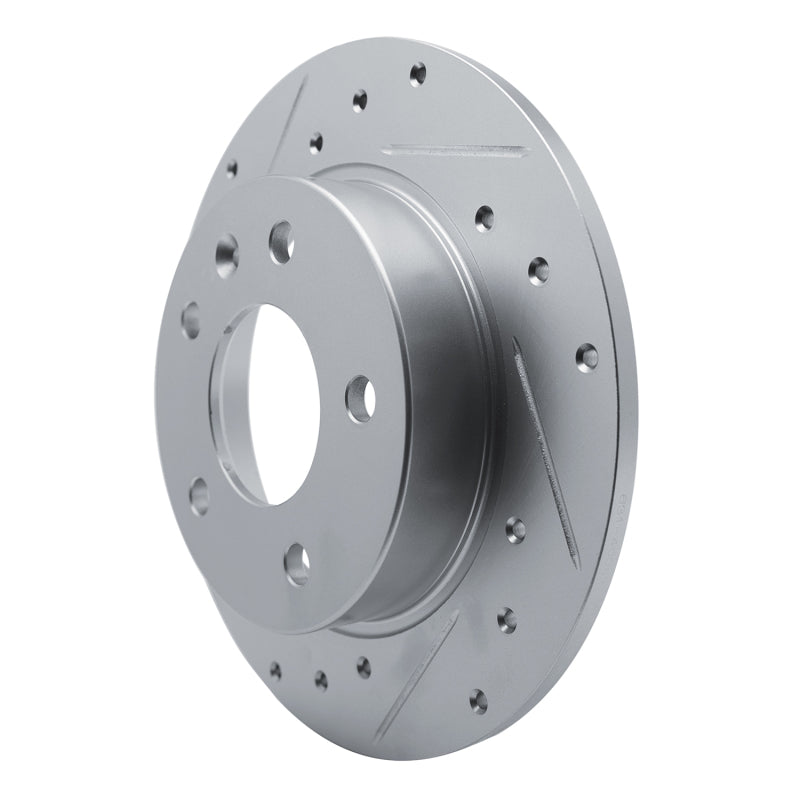 R1 20-25 Buick Encore GX Rear Left Drilled & Slotted Silver Brake Rotor