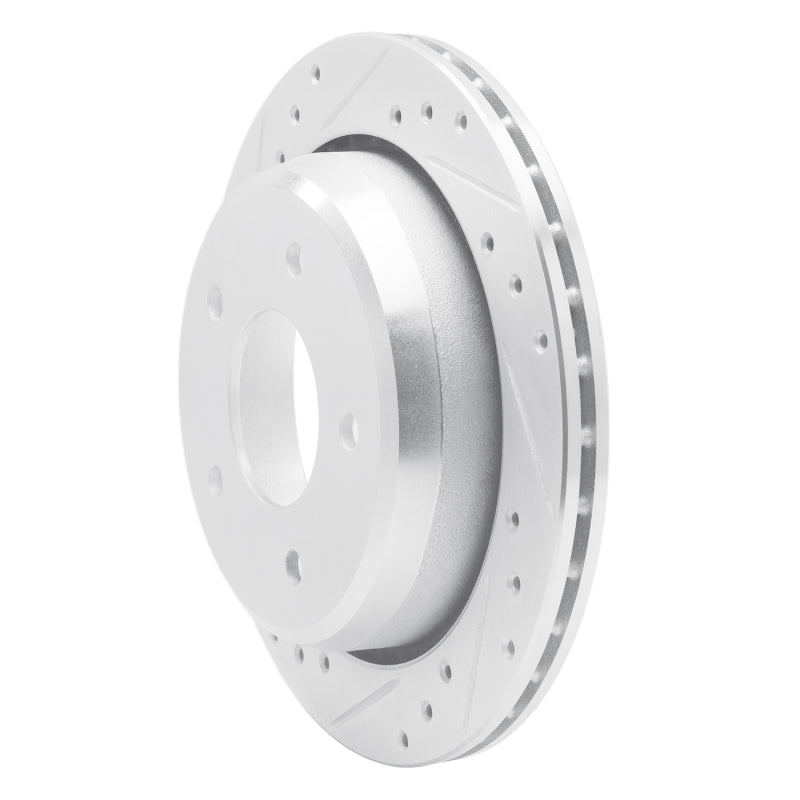 R1 94-96 Chevrolet Caprice Rear Left Drilled & Slotted Silver Brake Rotor
