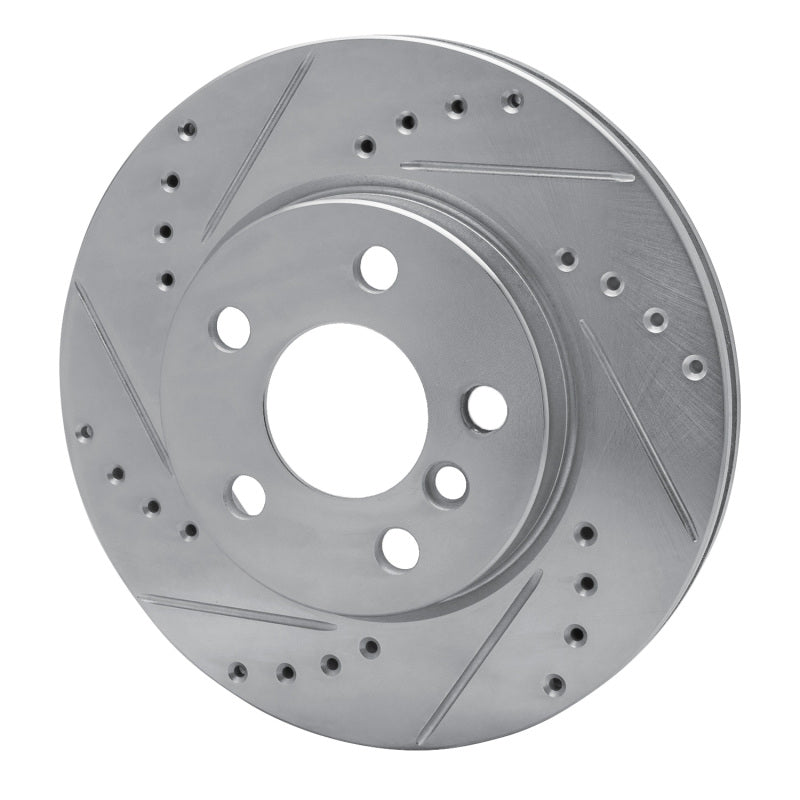R1 14-24 Mini Cooper (Excl Clubman) Front Left Drilled & Slotted Silver Brake Rotor