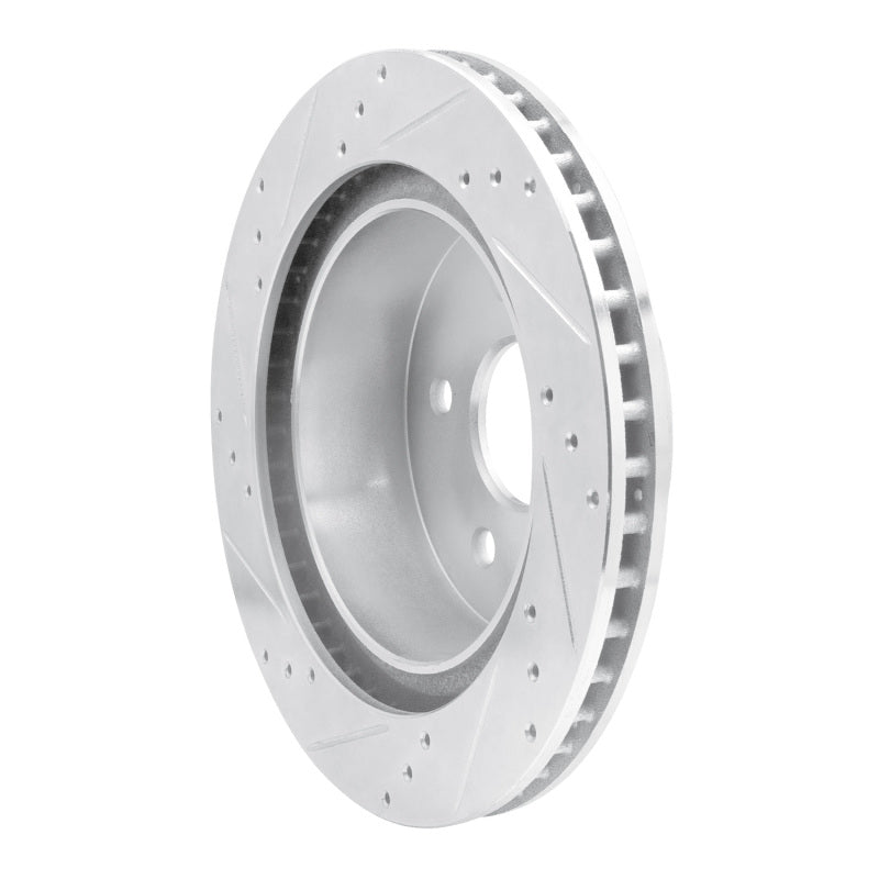 R1 04-06 Dodge Ram 1500 Pickup Rear Left Drilled & Slotted Silver Brake Rotor