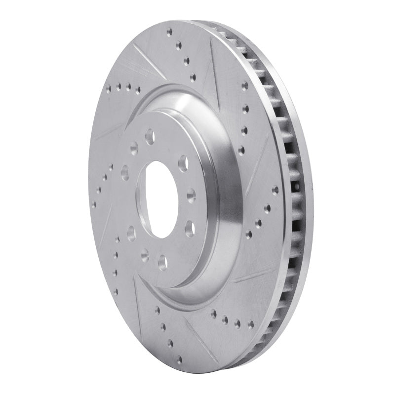 DFC 04-09 Cadillac SRX Front Right Drilled & Slotted Silver Brake Rotor