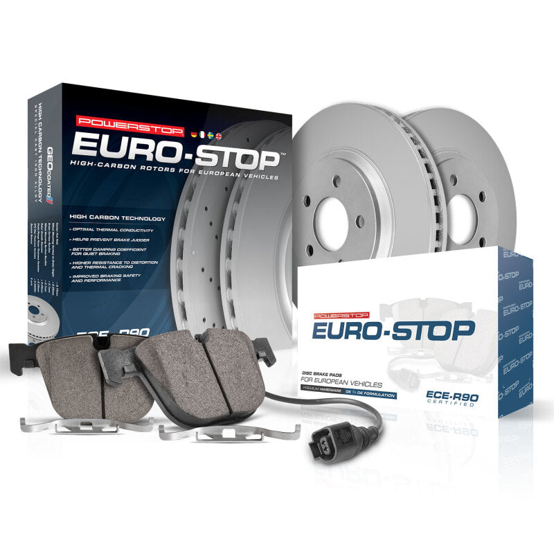 Power Stop 17-19 Audi A4 Rear Euro-Stop Brake Kit