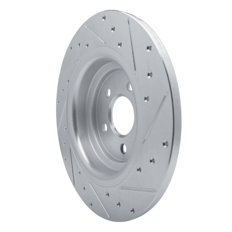 R1 20-25 Mercedes-Benz GLE350 Rear Left Drilled & Slotted Silver Brake Rotor
