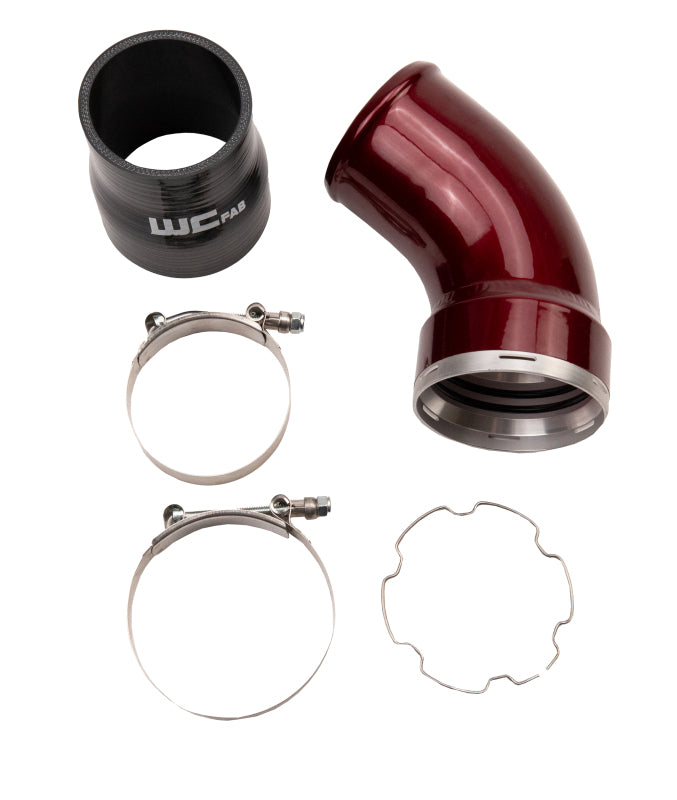 Wehrli 06-10 GM Duramax LBZ/LMM Intercooler Outlet Elbow Kit - Cat Yellow