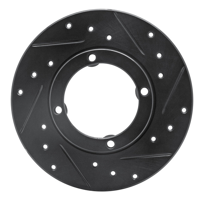 R1 85-94 Chevrolet Sprint Front Right Drilled & Slotted Black Brake Rotor