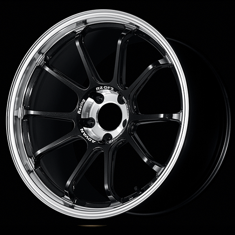 Advan RZ-DF2 19x8.5 / +22 Offset / 5x112 / 66.5mm Bore / Diamond Cut and Racing Titanium Black