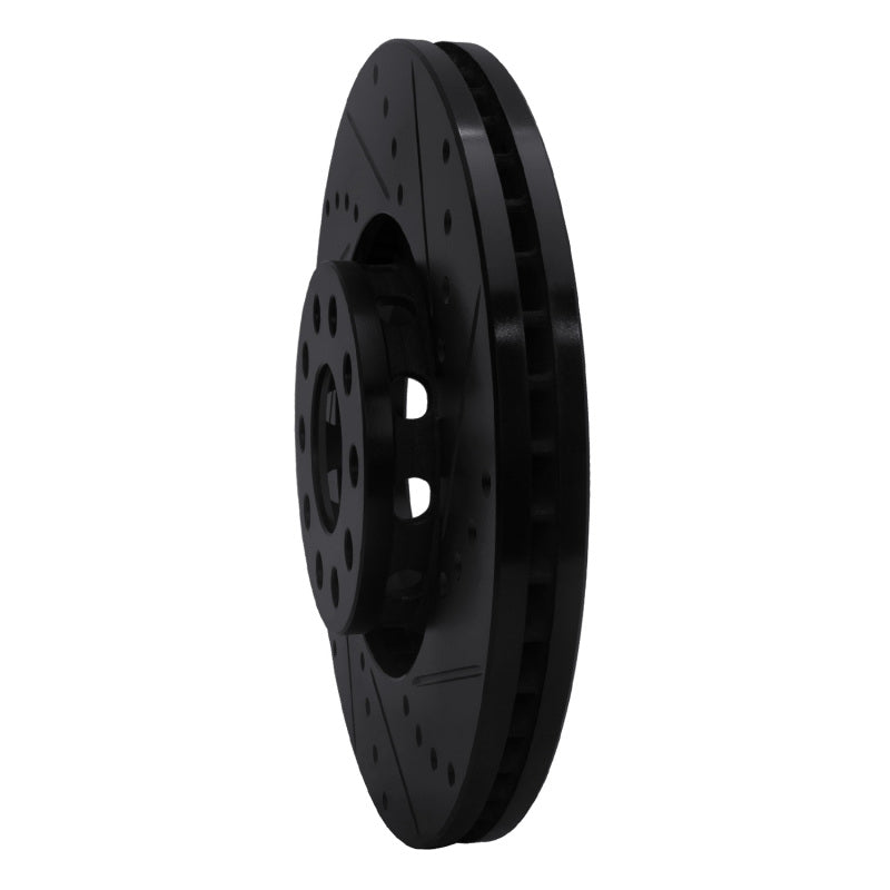 R1 02-05 Volkswagen Passat (USA/Canada) Front Right Drilled & Slotted Black Brake Rotor