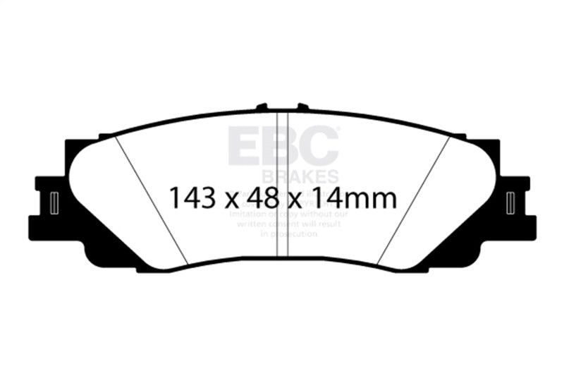 EBC 2022+ Lexus LX600 3.5TT Extra Duty Rear Brake Pads