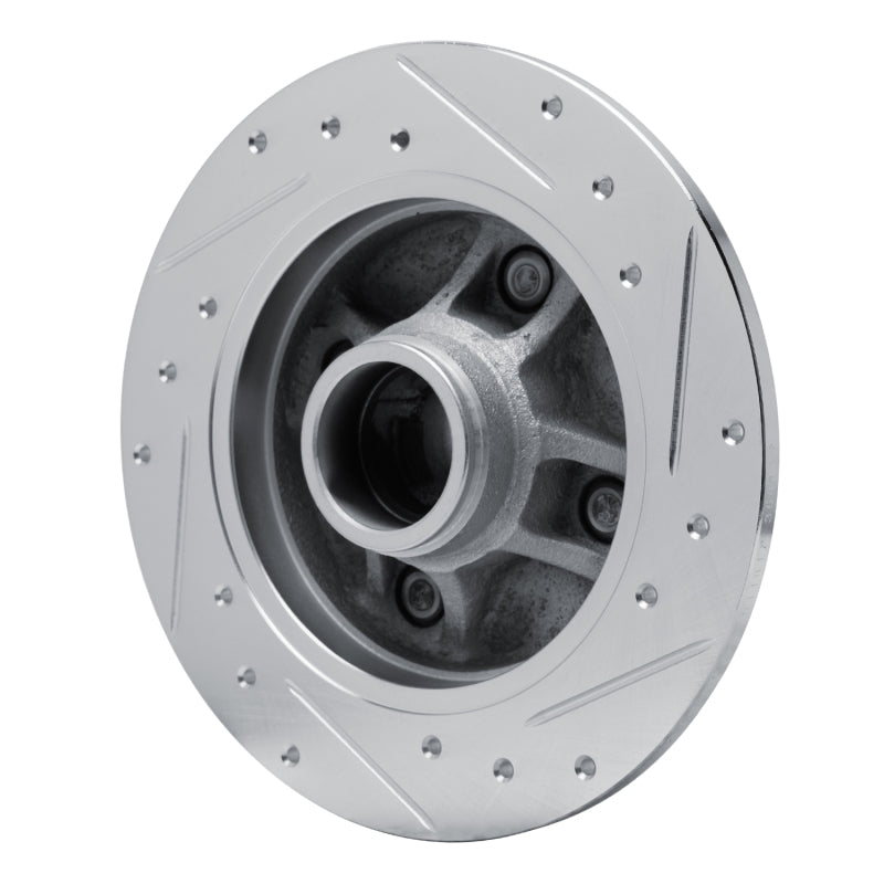 R1 88-88 Nissan Maxima Rear Left Drilled & Slotted Silver Brake Rotor