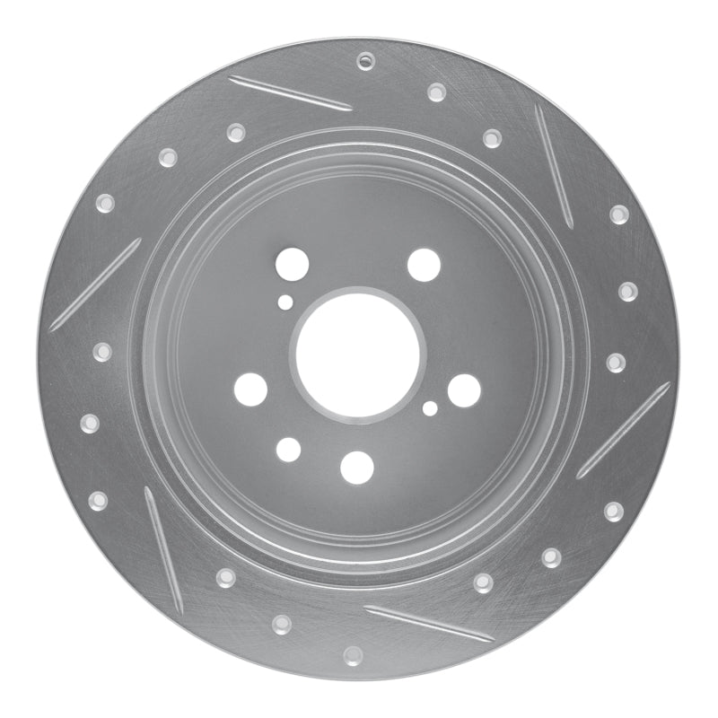 DFC 94-95 Toyota Celica Rear Left Drilled & Slotted Silver Brake Rotor