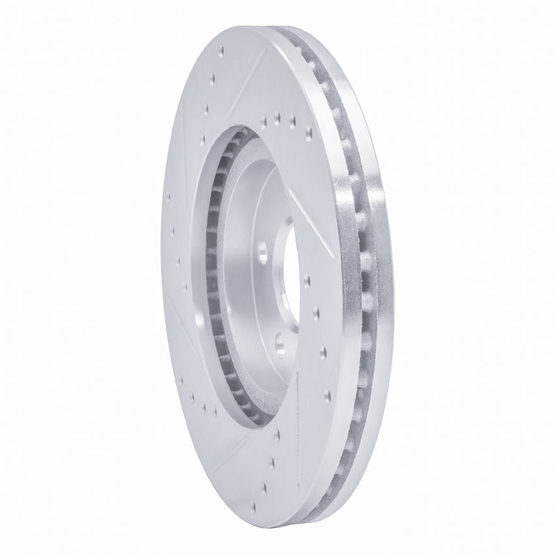 R1 03-09 Chrysler PT Cruiser Front Right Drilled & Slotted Silver Brake Rotor