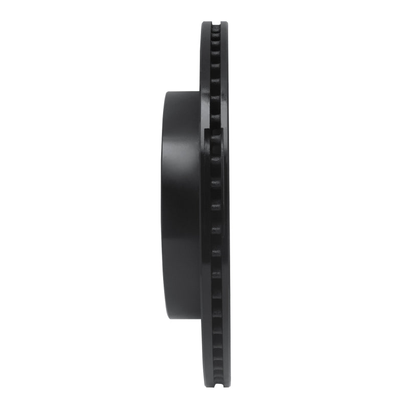 R1 08-17 Chevrolet SS Rear Right Drilled & Slotted Black Brake Rotor