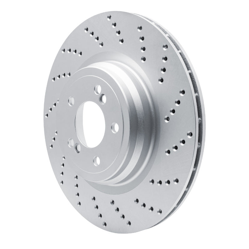 R1 06-10 BMW M6 Right Rear Drilled GeoSPEC Coated Rotor