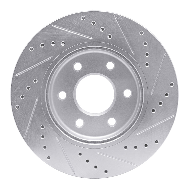 DFC 05-21 Nissan Frontier Front Left Drilled & Slotted Silver Brake Rotor