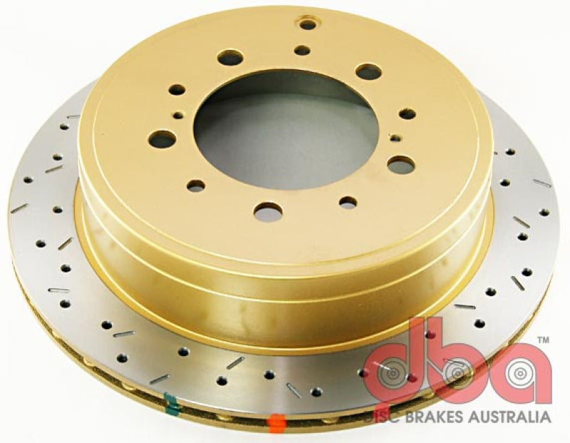 DBA 07+ Toyota Land Cruiser 200 Series Rear Drilled and Slotted 4000 Series Rotor