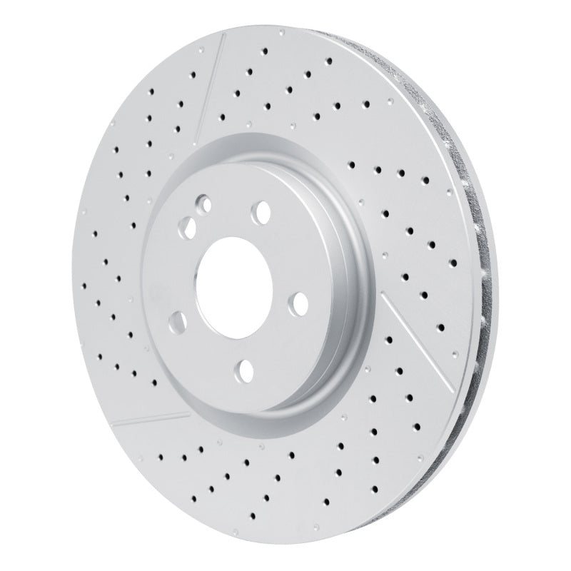 R1 14-19 Mercedes-Benz CLA45 AMG Front Drilled & Slotted GeoSPEC Coated Rotor