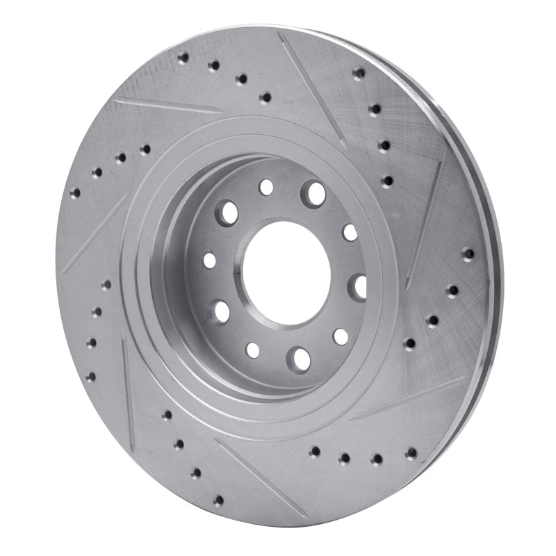 DFC 05-09 Ford Five Hundred Front Left Drilled & Slotted Silver Brake Rotor