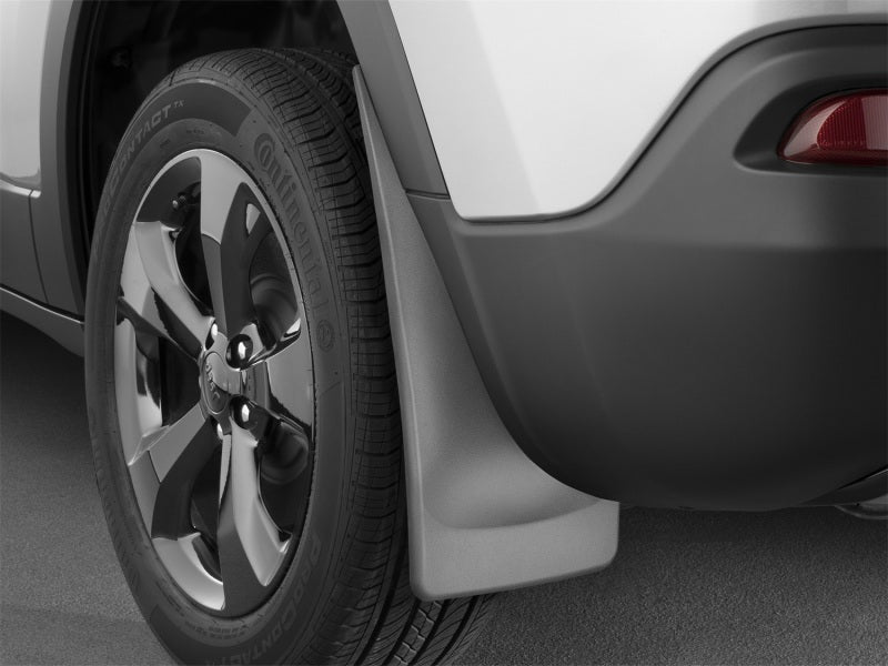 WeatherTech 14+ Jeep Cherokee No Drill Mudflaps - Black (Will Not Fit Trailhawk/ Overland Trim)