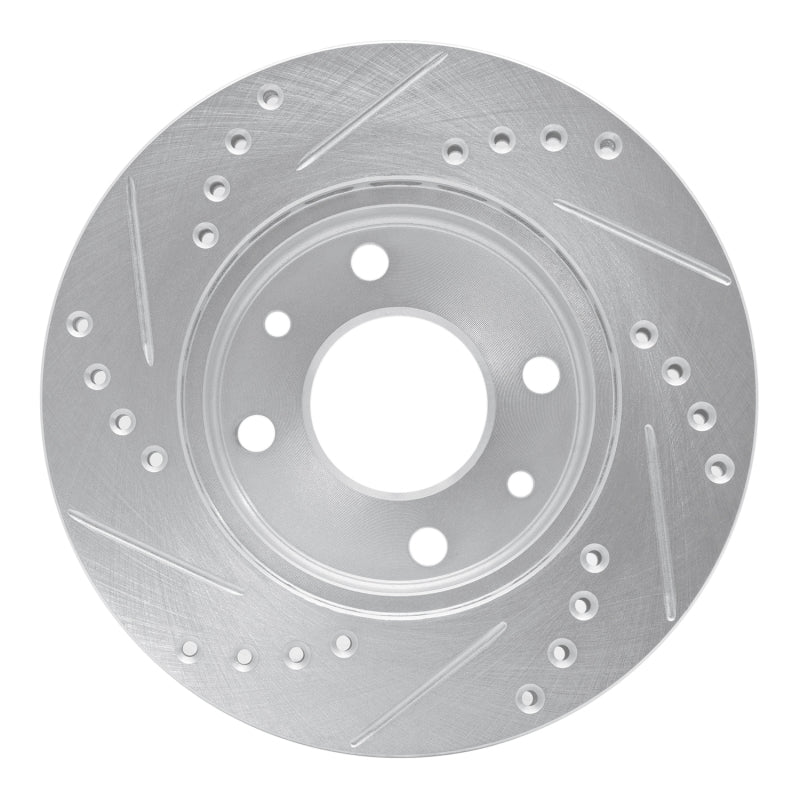 DFC 83-85 Renault R18I Front Right Drilled & Slotted Silver Brake Rotor