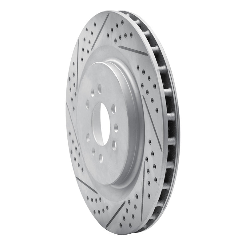R1 04-11 Cadillac Cts Rear Left Drilled & Slotted Geo-Carbon Rotor