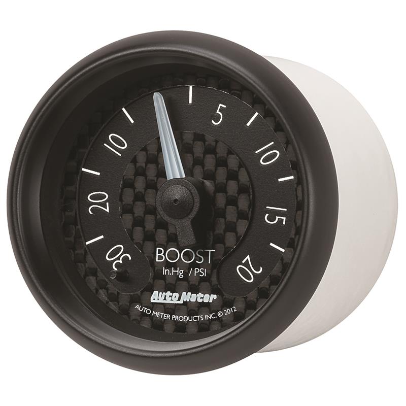 Autometer GT Series 52mm Mechanical 30 In Hg/20 psi Vacuum/Boost Gauge