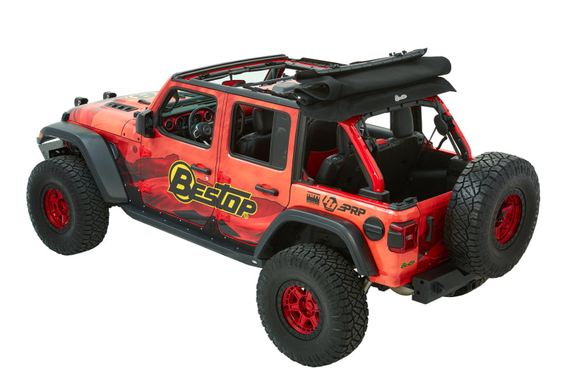 Bestop 18-26 Jeep Wrangler JL 4-Door Trektop Ultra (Premium Black Twill)