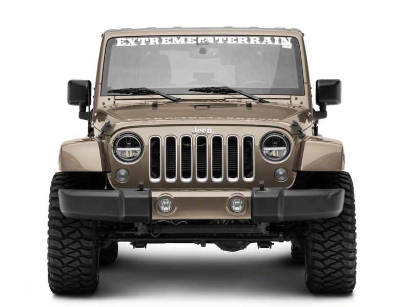 Raxiom 97-18 Jeep Wrangler TJ & JK Axial 7-In LED Headlights w/ DRL - Black Housing (Clear Lens)