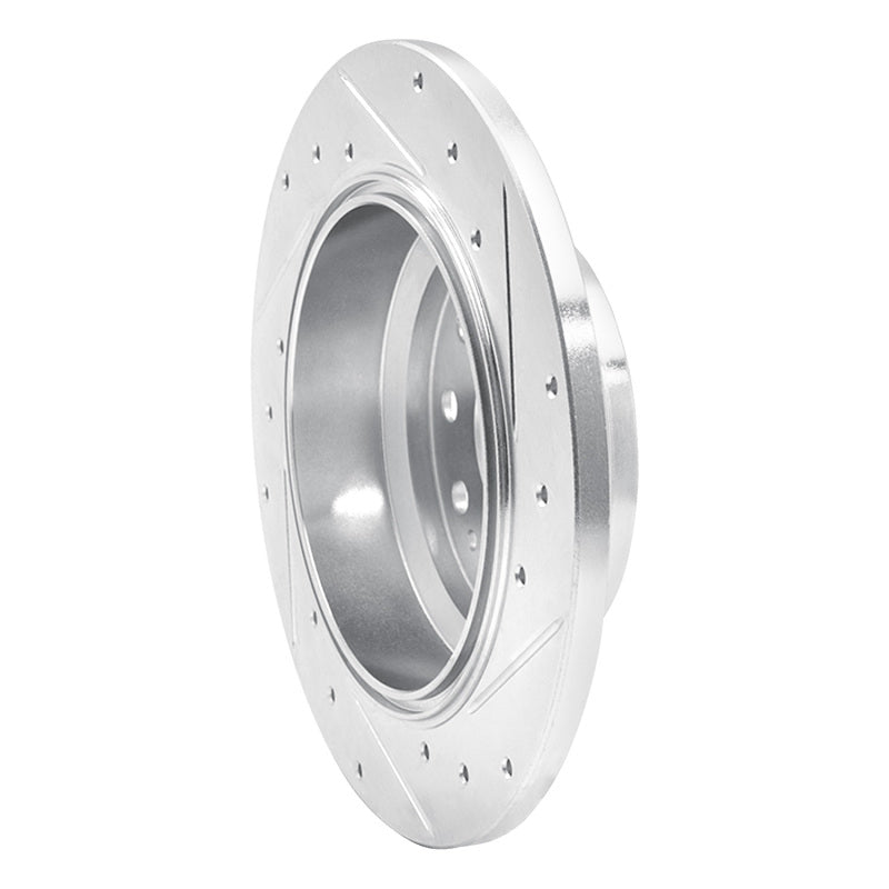 R1 02-04 Acura RL Rear Left Drilled & Slotted Silver Brake Rotor