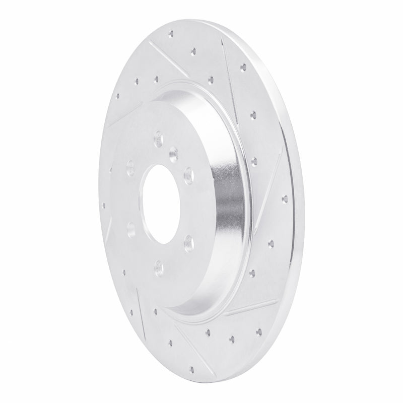 R1 11-15 VPG MV-1 Rear Right Drilled & Slotted Silver Brake Rotor