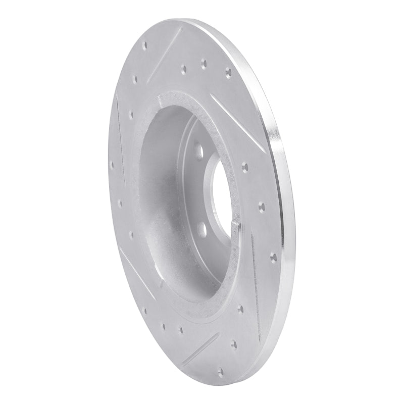 R1 06-11 Buick Lucerne Rear Right Drilled & Slotted Silver Brake Rotor
