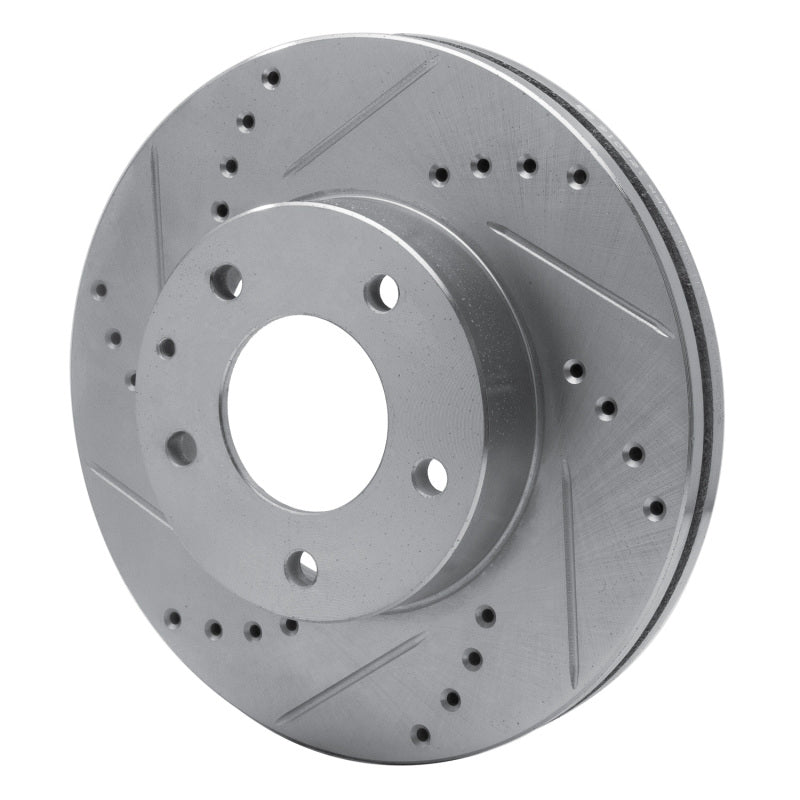 DFC 92-95 Mazda MPV Front Left Drilled & Slotted Silver Brake Rotor