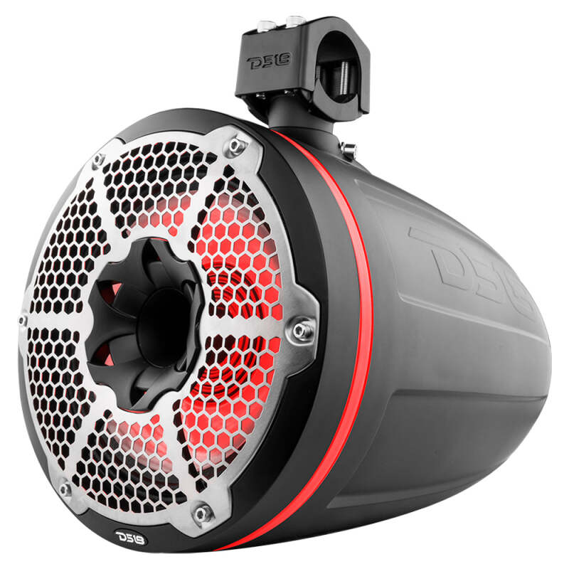 DS18 Marine And Psports Towers w/ Built In 10in 1in Driver 300 Watts RMS RGB LED Lights Black